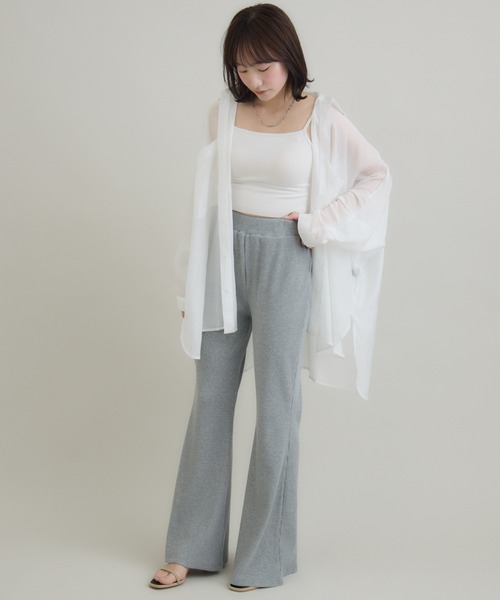 RU.TI.LE（ルチル）の「【RU.TI.LE】テレコフレアパンツ（その他パンツ・レディース・グレー/ブラック・MEDIUM）」の9枚目の写真