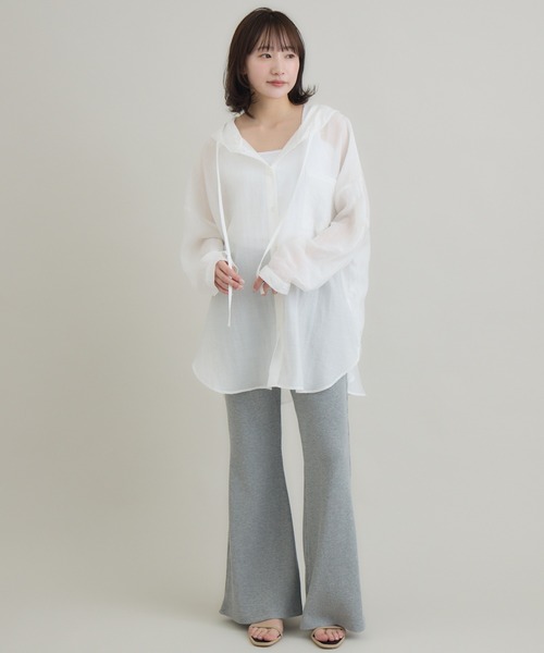 RU.TI.LE（ルチル）の「【RU.TI.LE】テレコフレアパンツ（その他パンツ・レディース・グレー/ブラック・MEDIUM）」の12枚目の写真