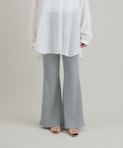 RU.TI.LE（ルチル）の「【RU.TI.LE】テレコフレアパンツ（その他パンツ・レディース・グレー/ブラック・MEDIUM）」の13枚目の写真