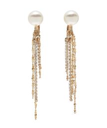 LAGUNAMOON（ラグナムーン）の「LADYフェイクパールガラスチェーンイヤリング 結婚式 オケージョン（イヤリング）」