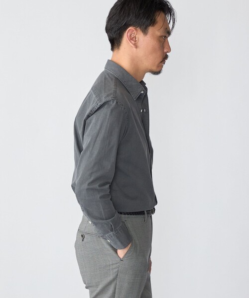 SHIPS(シップス)の「SHIPS:〈FUNCTION〉ウォッシュド グレー デニム シャツ(シャツ/ブラウス・メンズ・グレー系その他・LARGE/MEDIUM)」の10枚目の写真