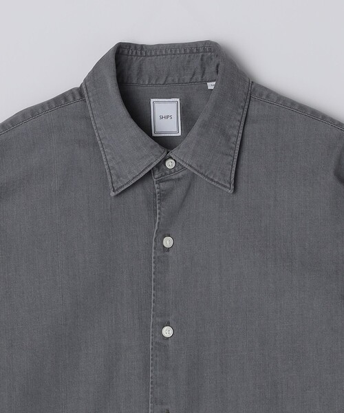 SHIPS(シップス)の「SHIPS:〈FUNCTION〉ウォッシュド グレー デニム シャツ(シャツ/ブラウス・メンズ・グレー系その他・LARGE/MEDIUM)」の2枚目の写真
