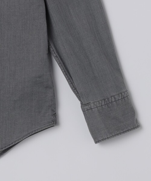 SHIPS(シップス)の「SHIPS:〈FUNCTION〉ウォッシュド グレー デニム シャツ(シャツ/ブラウス・メンズ・グレー系その他・LARGE/MEDIUM)」の3枚目の写真