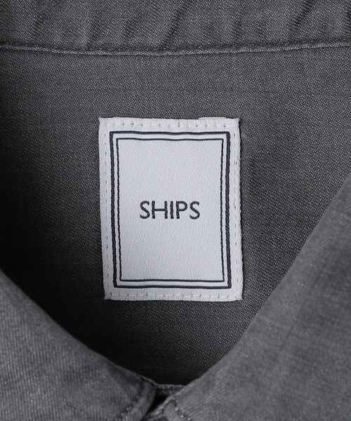 SHIPS(シップス)の「SHIPS:〈FUNCTION〉ウォッシュド グレー デニム シャツ(シャツ/ブラウス・メンズ・グレー系その他・LARGE/MEDIUM)」の4枚目の写真