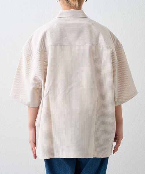 SOUNDSGOOOOD（サウンズグッド）の「【SOUNDS GOOOOD】ワッペンストライプシャツ（シャツ/ブラウス・レディース・ネイビー/オフホワイト・ONE SIZE）」の12枚目の写真