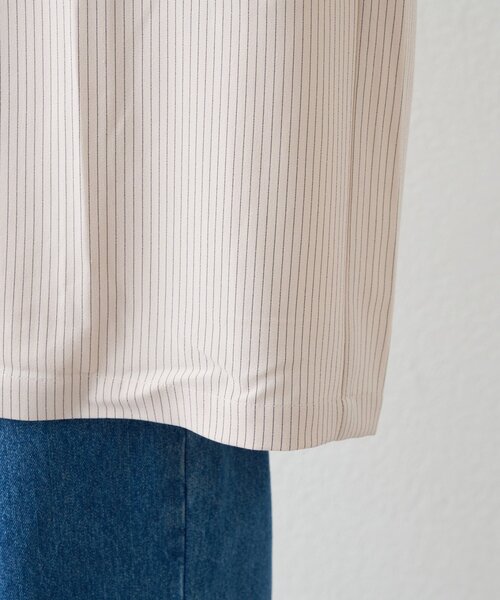 SOUNDSGOOOOD（サウンズグッド）の「【SOUNDS GOOOOD】ワッペンストライプシャツ（シャツ/ブラウス・レディース・ネイビー/オフホワイト・ONE SIZE）」の15枚目の写真