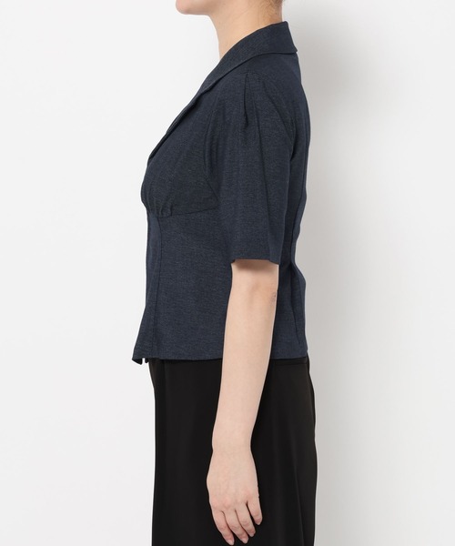 HARE(ハレ)の「コンパクトVネックブラウス(HARE)(シャツ/ブラウス・レディース・ネイビー/ブラック・FREE)」の16枚目の写真