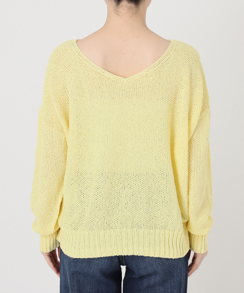 Spick & Span（スピックアンドスパン）の「《新色有り / 追加》ペーパーヤーン2WAYルーズプルオーバー（ニット/セーター・レディース・イエロー・FREE）」の8枚目の写真