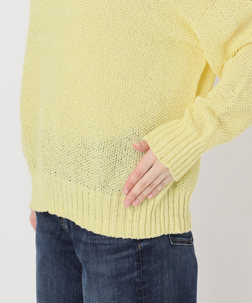 Spick & Span（スピックアンドスパン）の「《新色有り / 追加》ペーパーヤーン2WAYルーズプルオーバー（ニット/セーター・レディース・イエロー・FREE）」の11枚目の写真