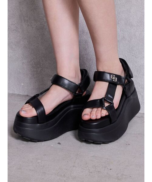GYDA（ジェイダ）の「GG bijou platformスポサン（サンダル・レディース・ブラック・LARGE/MEDIUM/SMALL）」の3枚目の写真
