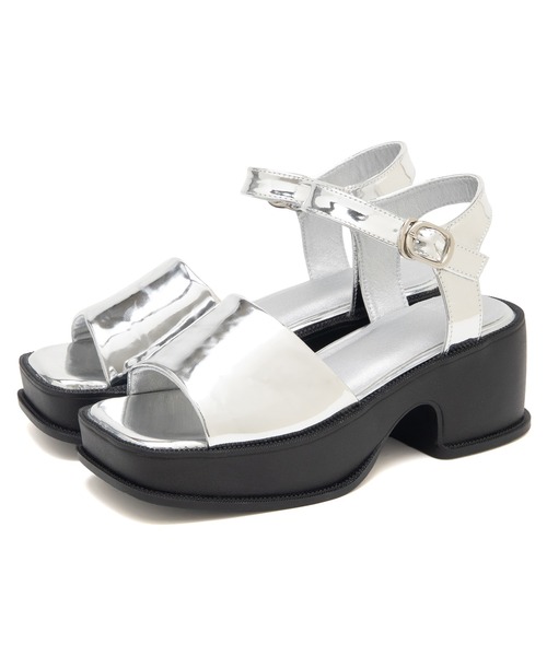 セール】【JB selection】バルキーパテッドストラップ厚底サンダル(501