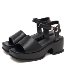 【JB selection】バルキーパテッドストラップ厚底サンダル(501-63318)