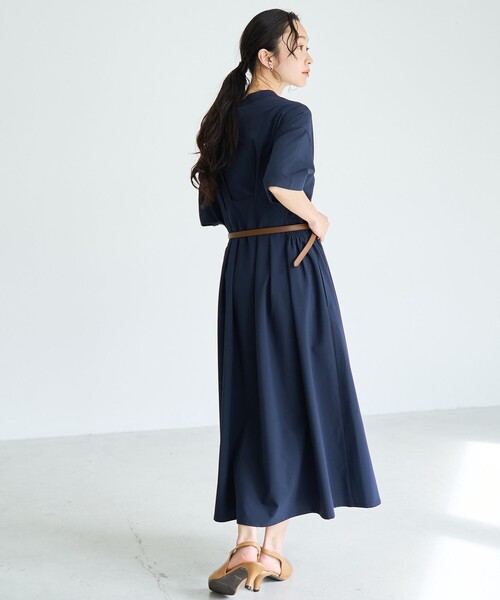 RONEL(ロネル)の「【RONEL】タックシャーリング フレアワンピース(ワンピース・レディース・マスタード/ネイビー/ブラック・S/M)」の10枚目の写真