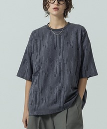 SLICK | 【SLICK/スリック】Abstract Jacquard T-shirt/アブストラクトジャカードTシャツ(Tシャツ/カットソー)