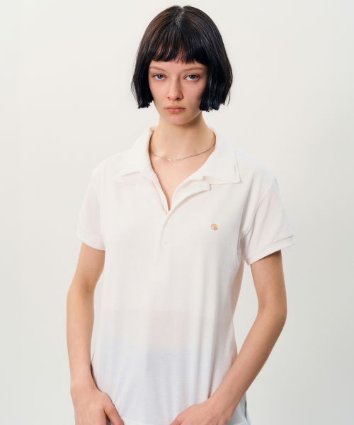 MAYVERU(メイバーユー)の「moraes pk t-shirt _ Ivory(Tシャツ/カットソー・レディース・その他・FREE)」の1枚目の写真