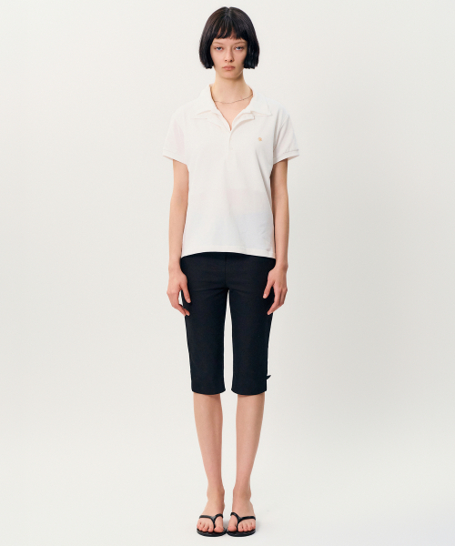 MAYVERU(メイバーユー)の「moraes pk t-shirt _ Ivory(Tシャツ/カットソー・レディース・その他・FREE)」の2枚目の写真