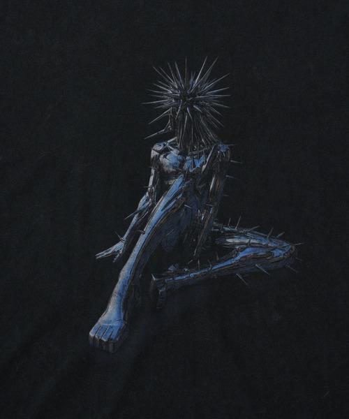 ADAM PATEK(アダムパテック)の「【ADAMPATEK/アダムパテック】RED:BANSHEE SPIKE THRONE Graphic short sleeve t-shirt プリントTEE(Tシャツ/カットソー・レディース・ブラック・1/2)」の7枚目の写真