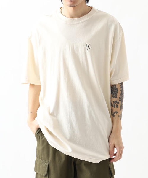 &soiree(アンドソワレ)の「&soiree ピグメントプリントTシャツ(メッセージロゴ) 半袖(Tシャツ/カットソー・レディース・ブラック/アイボリー/ブルー・M)」の4枚目の写真