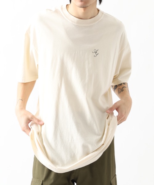 &soiree(アンドソワレ)の「&soiree ピグメントプリントTシャツ(メッセージロゴ) 半袖(Tシャツ/カットソー・レディース・ブラック/アイボリー/ブルー・M)」の5枚目の写真