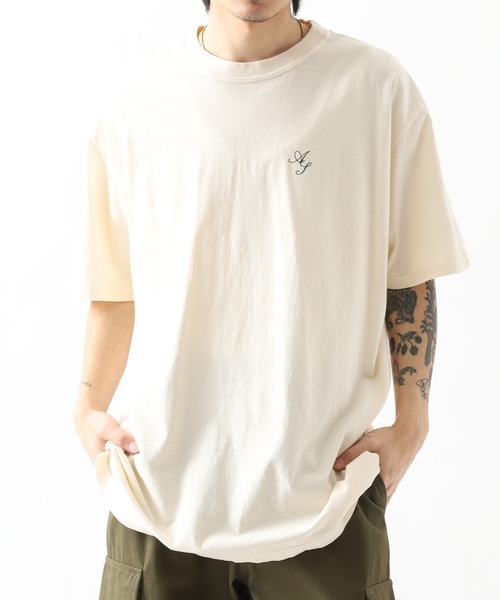 &soiree(アンドソワレ)の「&soiree ピグメントプリントTシャツ(メッセージロゴ) 半袖(Tシャツ/カットソー・レディース・ブラック/アイボリー/ブルー・M)」の6枚目の写真