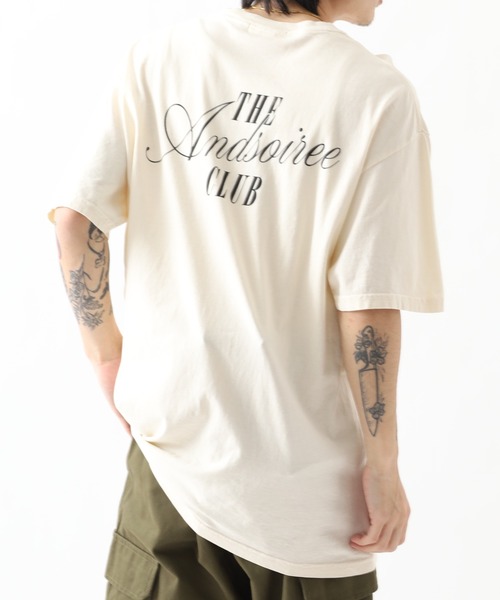 &soiree(アンドソワレ)の「&soiree ピグメントプリントTシャツ(メッセージロゴ) 半袖(Tシャツ/カットソー・レディース・ブラック/アイボリー/ブルー・M)」の8枚目の写真