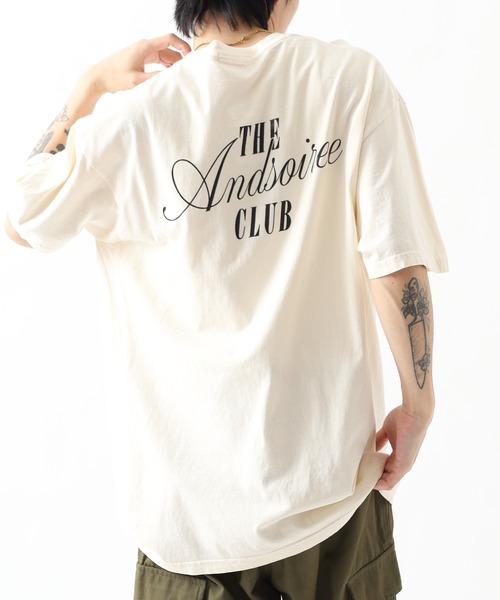 &soiree(アンドソワレ)の「&soiree ピグメントプリントTシャツ(メッセージロゴ) 半袖(Tシャツ/カットソー・レディース・ブラック/アイボリー/ブルー・M)」の9枚目の写真