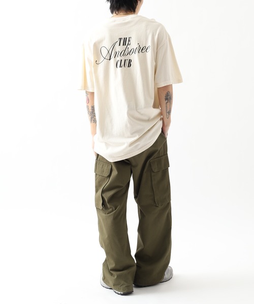 &soiree(アンドソワレ)の「&soiree ピグメントプリントTシャツ(メッセージロゴ) 半袖(Tシャツ/カットソー・レディース・ブラック/アイボリー/ブルー・M)」の12枚目の写真