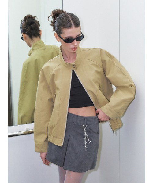 ETMON(エトモン)の「Pocket Cotton Blouson Jacket, Beige(ブルゾン・レディース・その他・FREE)」の2枚目の写真