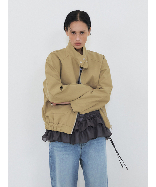ETMON(エトモン)の「Pocket Cotton Blouson Jacket, Beige(ブルゾン・レディース・その他・FREE)」の3枚目の写真