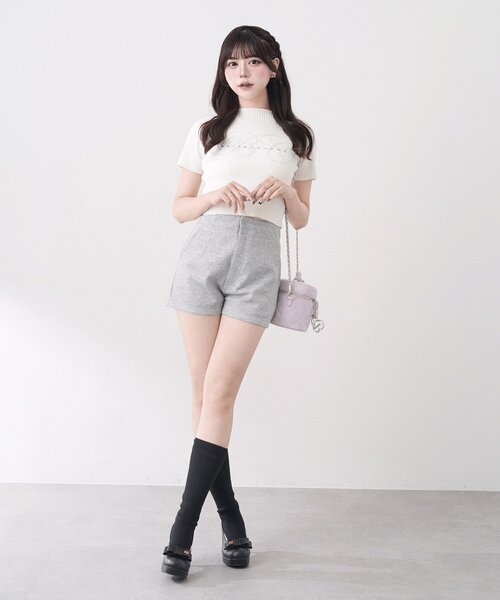 OLIVE des OLIVE（オリーブデオリーブ）の「【Belle Charme】BC Logo Rib Knit（ニット/セーター・レディース・ピンクベージュ/ベージュ/トップグレー/オフホワイト・FREE）」の16枚目の写真