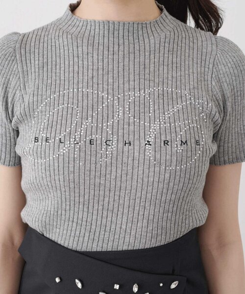 OLIVE des OLIVE（オリーブデオリーブ）の「【Belle Charme】BC Logo Rib Knit（ニット/セーター・レディース・ピンクベージュ/ベージュ/トップグレー/オフホワイト・FREE）」の12枚目の写真