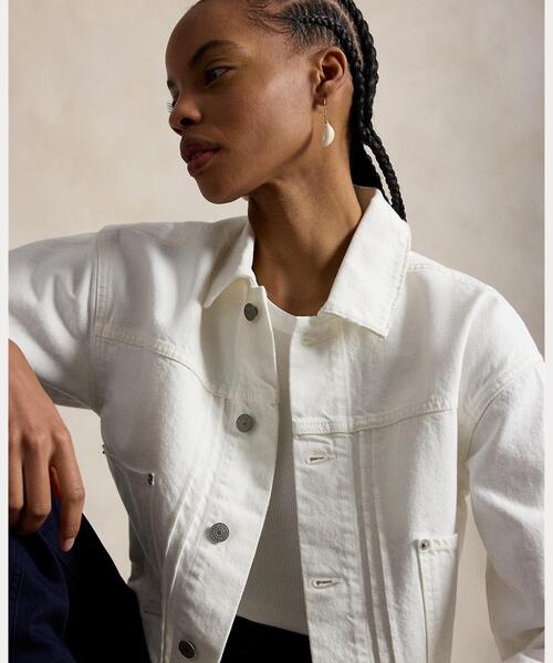 POLO RALPH LAUREN(ポロ ラルフ ローレン)の「デニム トラッカー ジャケット(デニムジャケット・レディース・ホワイト・L/XXS/XS/S/M)」の6枚目の写真