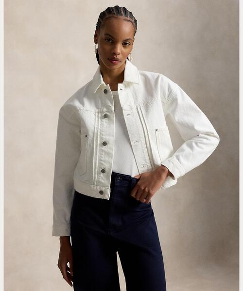 POLO RALPH LAUREN(ポロ ラルフ ローレン)の「デニム トラッカー ジャケット(デニムジャケット・レディース・ホワイト・L/XXS/XS/S/M)」の8枚目の写真