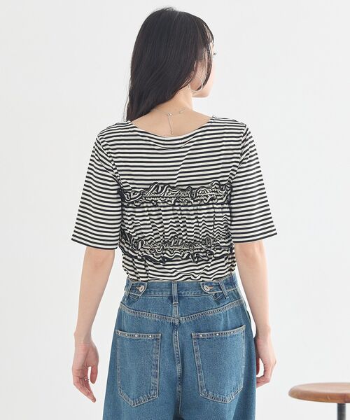 earth music&ecology(アースミュージックアンドエコロジー)の「SET2点マルチウェイバンドゥ+プルオーバー(Tシャツ/カットソー・レディース・ブラック/ベージュ/サックスブルー・FREE)」の8枚目の写真