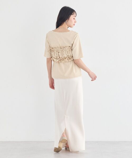earth music&ecology(アースミュージックアンドエコロジー)の「SET2点マルチウェイバンドゥ+プルオーバー(Tシャツ/カットソー・レディース・ブラック/ベージュ/サックスブルー・FREE)」の18枚目の写真