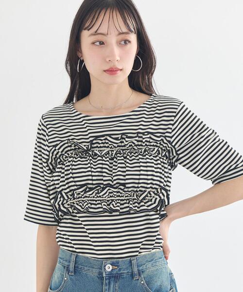 earth music&ecology(アースミュージックアンドエコロジー)の「SET2点マルチウェイバンドゥ+プルオーバー(Tシャツ/カットソー・レディース・ブラック/ベージュ/サックスブルー・FREE)」の19枚目の写真