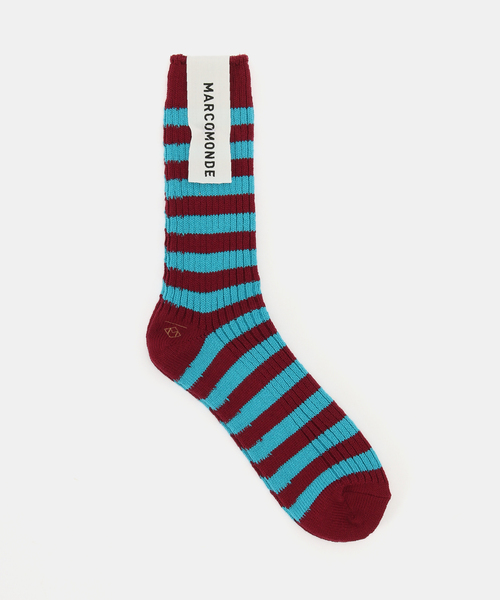 MARCOMONDE（マルコモンド）の「【MARCOMONDE / マルコモンド】VENICE pattern 10（ソックス/靴下・レディース・バーガンディー/キャメル/ボルドー・FREE）」の2枚目の写真