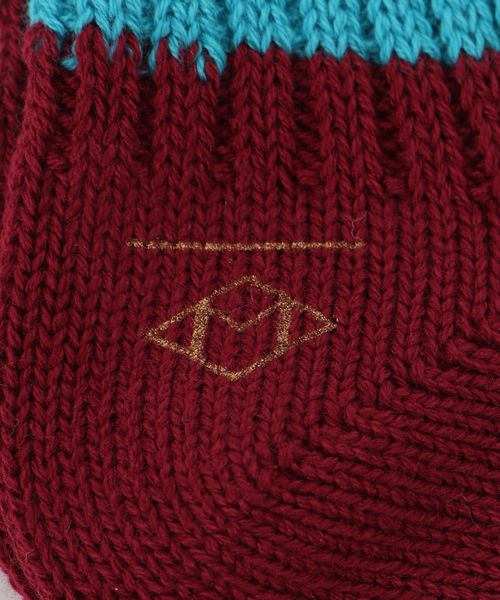 MARCOMONDE（マルコモンド）の「【MARCOMONDE / マルコモンド】VENICE pattern 10（ソックス/靴下・レディース・バーガンディー/キャメル/ボルドー・FREE）」の5枚目の写真