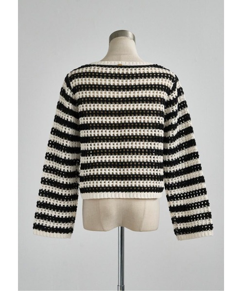 LUDICRUM(ルーディクルム)の「Crochet Knit top(ニット/セーター・レディース・アイボリー/ホワイト×ブラック・FREE)」の16枚目の写真