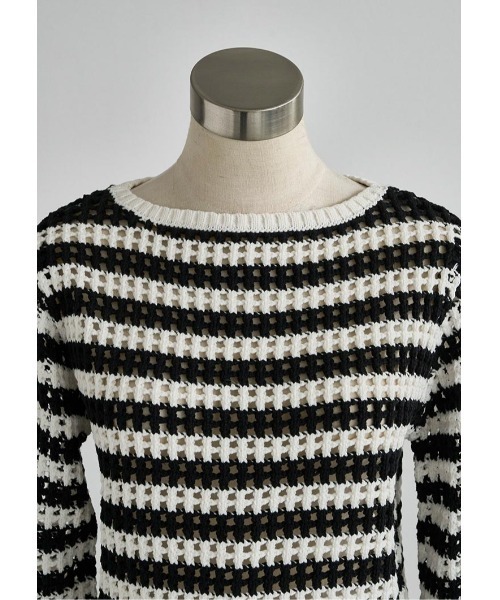 LUDICRUM(ルーディクルム)の「Crochet Knit top(ニット/セーター・レディース・アイボリー/ホワイト×ブラック・FREE)」の15枚目の写真