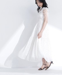 NATURAL BEAUTY BASIC | フリルショルダー楊柳ワンピース(ワンピース)