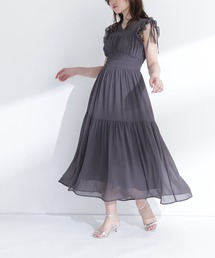 NATURAL BEAUTY BASIC | フリルショルダー楊柳ワンピース(ワンピース)