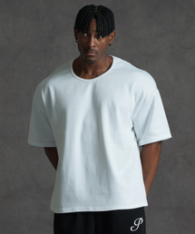 PHERMENON（フェルメノン）の「オーバーサイズ Uネック 無地 半袖Tシャツ - ホワイト（Tシャツ/カットソー）」