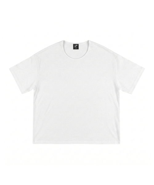PHERMENON（フェルメノン）の「オーバーサイズ Uネック 無地 半袖Tシャツ - ホワイト（Tシャツ/カットソー・メンズ・ホワイト・1/2）」の5枚目の写真