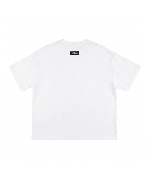 PHERMENON（フェルメノン）の「オーバーサイズ Uネック 無地 半袖Tシャツ - ホワイト（Tシャツ/カットソー・メンズ・ホワイト・1/2）」の6枚目の写真