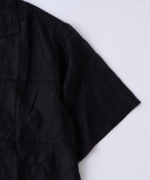 CIAOPANIC TYPY（チャオパニックティピー）の「【UNISEX】レース刺繍シャツ/WEB限定（シャツ/ブラウス・メンズ・ホワイト/ブラウン/ブラック・LARGE/MEDIUM）」の6枚目の写真