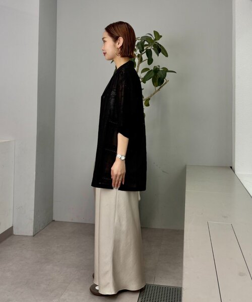 CIAOPANIC TYPY(チャオパニックティピー)の「【UNISEX】レース刺繍シャツ/WEB限定カラーあり(シャツ/ブラウス・レディース・ホワイト/ブラウン/ブラック・LARGE/MEDIUM)」の22枚目の写真