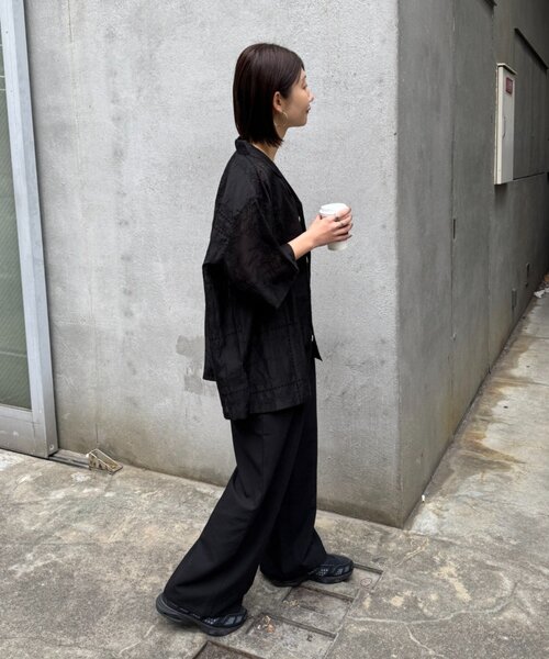 CIAOPANIC TYPY(チャオパニックティピー)の「【UNISEX】レース刺繍シャツ/WEB限定カラーあり(シャツ/ブラウス・レディース・ホワイト/ブラウン/ブラック・LARGE/MEDIUM)」の15枚目の写真