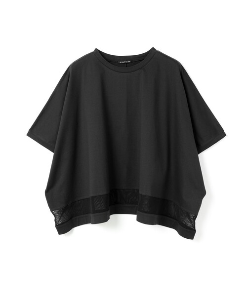 mizuiroind(ミズイロインド)の「mizuiro ind メッシュヘムワイドプルオーバー(Tシャツ/カットソー・レディース・ネイビー/オフホワイト/チャコールグレー/ブラック・FREE)」の2枚目の写真