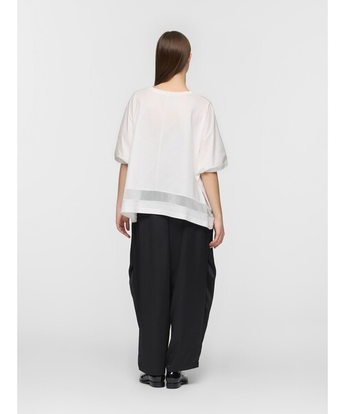 mizuiroind(ミズイロインド)の「mizuiro ind メッシュヘムワイドプルオーバー(Tシャツ/カットソー・レディース・ネイビー/オフホワイト/チャコールグレー/ブラック・FREE)」の16枚目の写真
